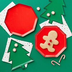 Spritz 60 Ct Christmas Paper Plates + Napkins